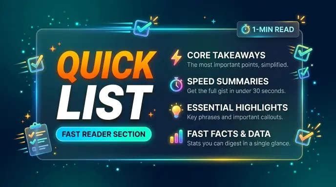 Quick List — Fast Reader Section