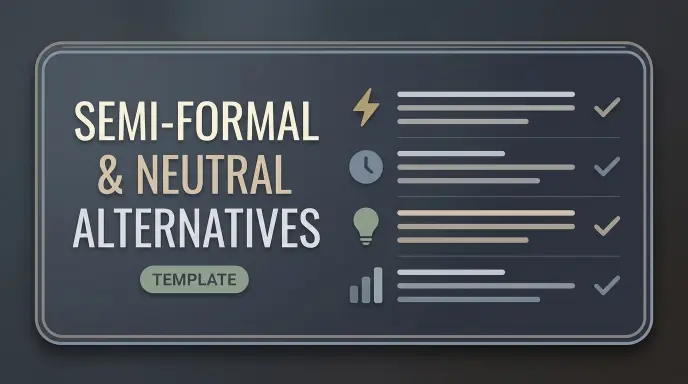 Semi-Formal and Neutral Alternatives